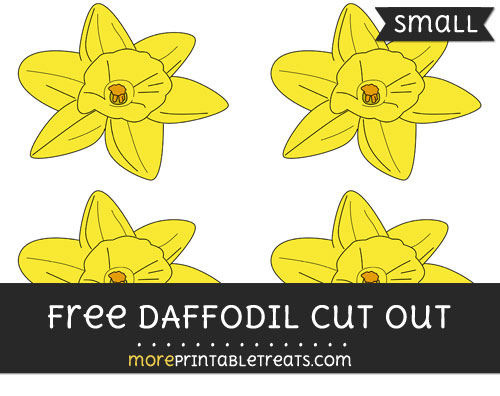Free Daffodil Cut Out - Small Size Printable