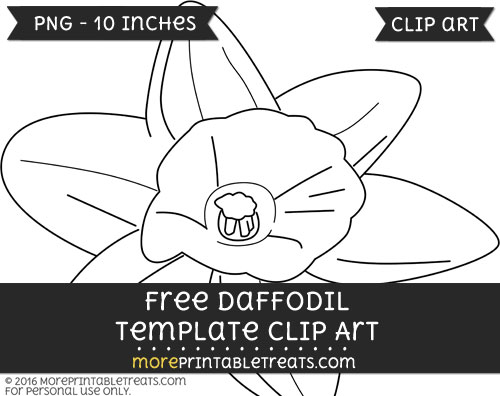 Free Daffodil Template - Clipart