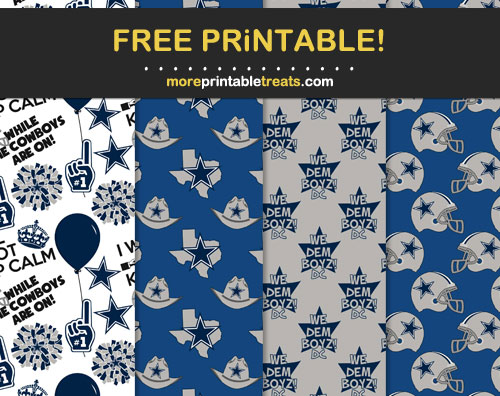 Free Dallas Cowboys Patterned Printable Papers