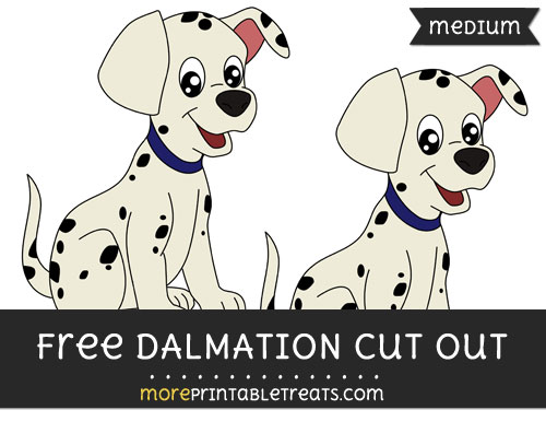 Free Dalmation Cut Out - Medium Size Printable