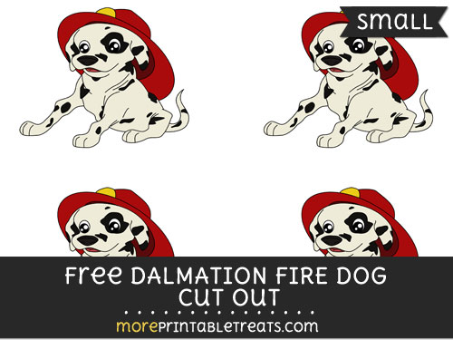 Free Dalmation Fire Dog Cut Out - Small Size Printable