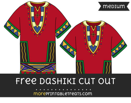 Free Dashiki Cut Out - Medium Size Printable
