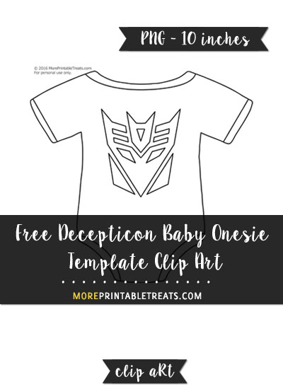 Free Decepticon Baby Onesie Template - Clipart