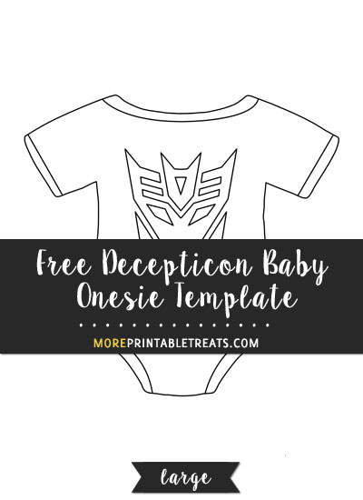 Free Decepticon Baby Onesie Template - Large