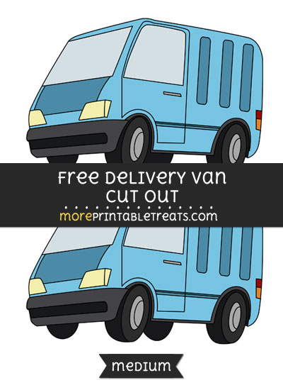 Free Delivery Van Cut Out - Medium Size Printable