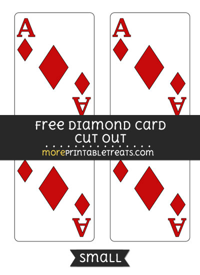 Free Diamond Card Cut Out - Small Size Printable