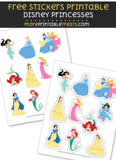 FREE Disney Princess Sticker Sheet to Print at Home
