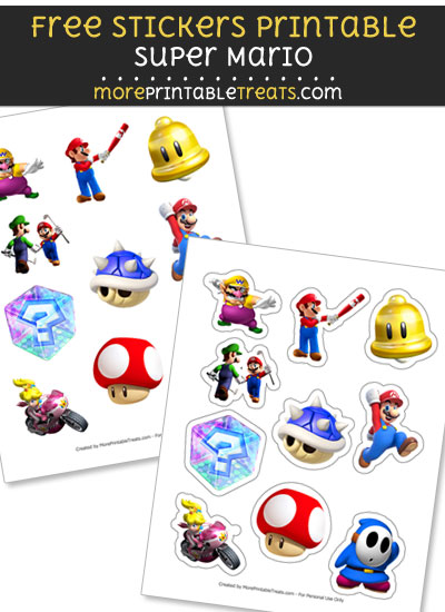 FREE DIY Mario Bros Stickers to Print at Home