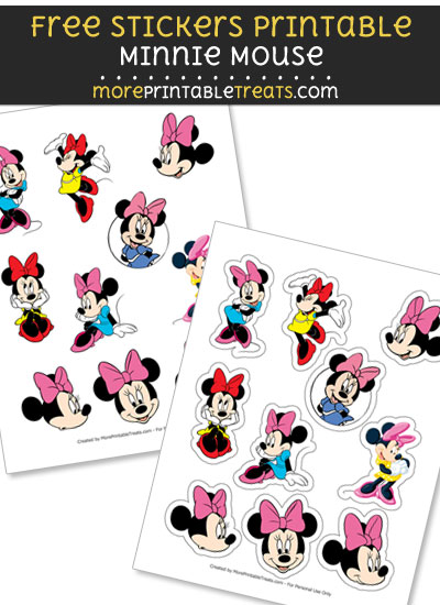 FREE DIY Minnie Mouse Stickers to Print at Home