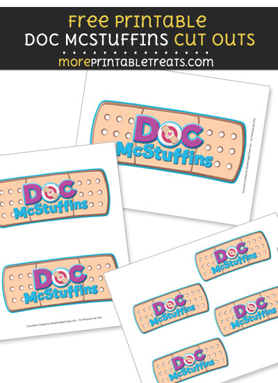 Free Doc McStuffins Bandaid Logo Cut Outs - Printable - Doc McStuffins