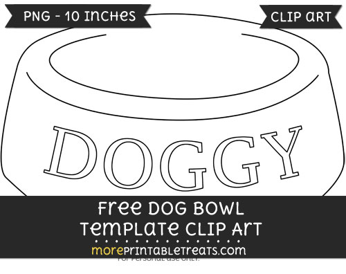 Free Dog Bowl Template - Clipart