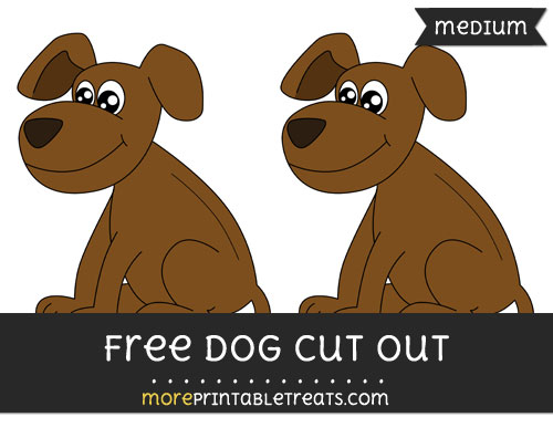 Free Dog Cut Out - Medium Size Printable
