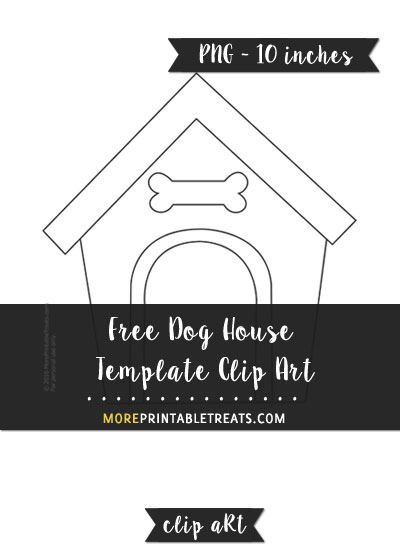 Free Dog House Template - Clipart
