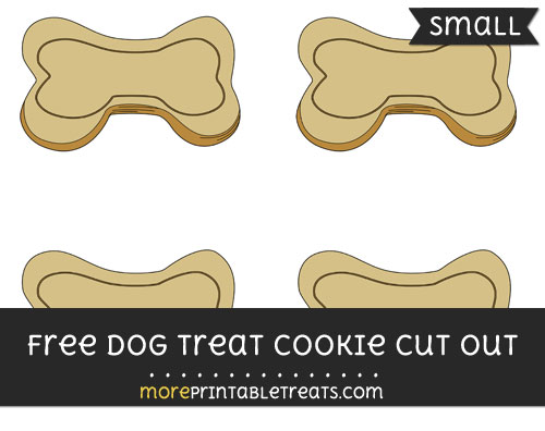 Free Dog Treat Cookie Cut Out - Small Size Printable