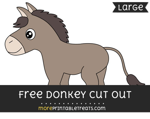 Free Donkey Cut Out - Large size printable