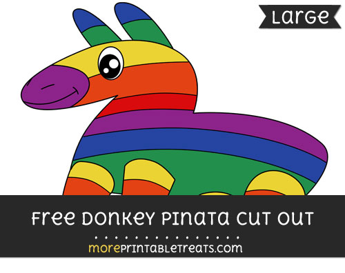 Free Donkey Pinata Cut Out - Large size printable