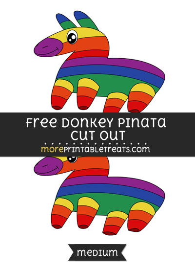 Free Donkey Pinata Cut Out - Medium Size Printable