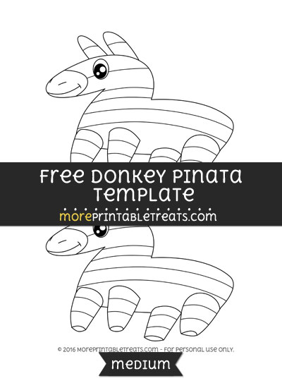 Free Donkey Pinata Template - Medium