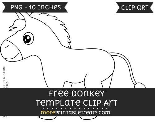 Free Donkey Template - Clipart