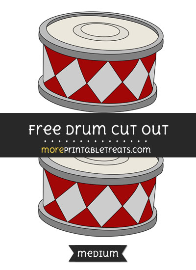 Free Drum Cut Out - Medium Size Printable