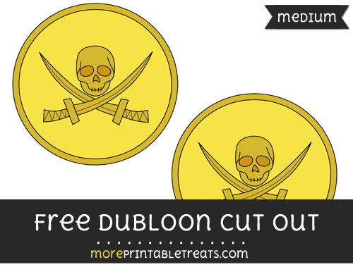 Free Dubloon Cut Out - Medium Size Printable