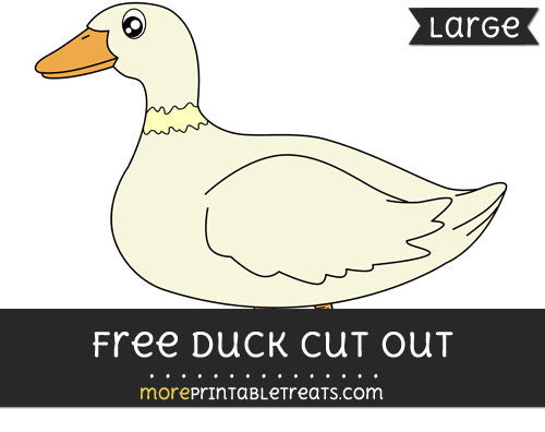 Free Duck Cut Out - Large size printable
