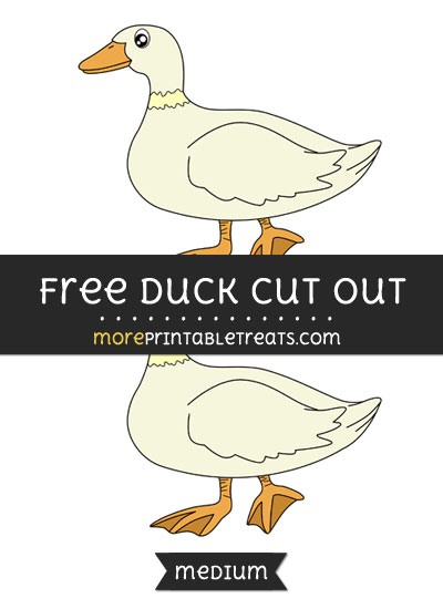 Free Duck Cut Out - Medium Size Printable