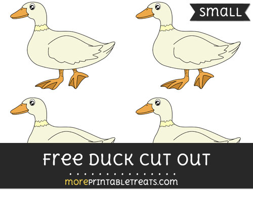 Free Duck Cut Out - Small Size Printable
