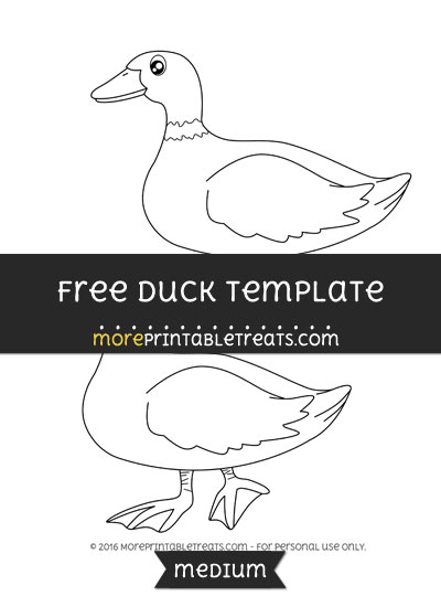 Free Duck Template - Medium