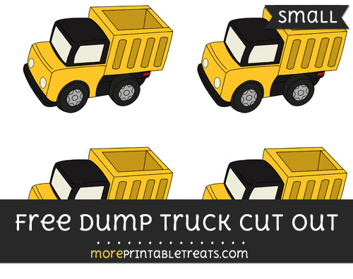 Free Dump Truck Cut Out - Small Size Printable