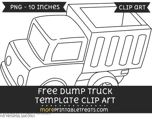 Free Dump Truck Template - Clipart