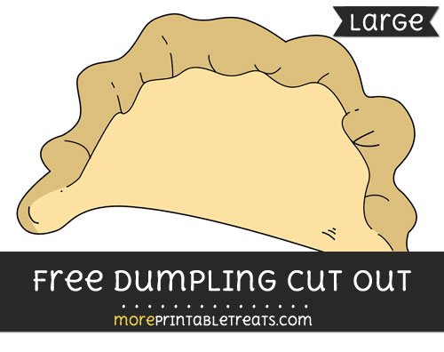 Free Dumpling Cut Out - Large size printable