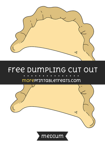Free Dumpling Cut Out - Medium Size Printable