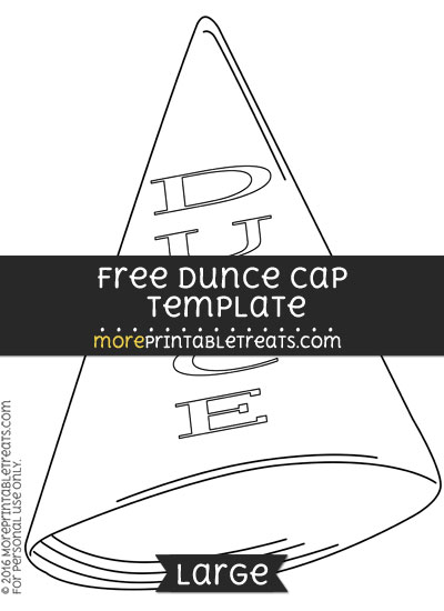 Free Dunce Cap Template - Large