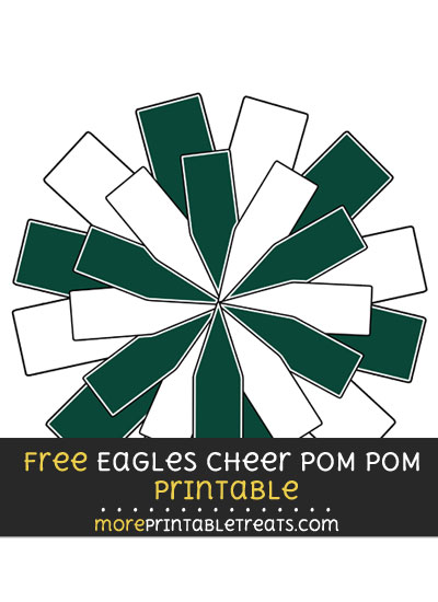 Free Philadelphia Eagles Cheer Pom Pom Cut Out Decoration