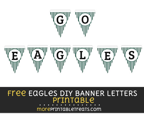 Eagles Colors DIY Banner Letters A M