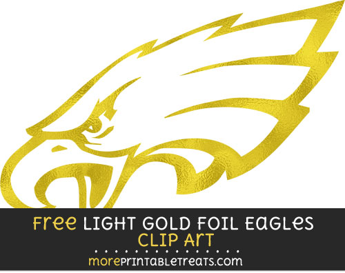Free Philadelphia Eagles Light Gold Foil Clipart Clear Background