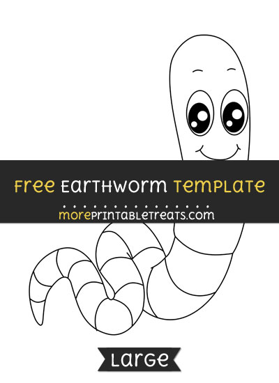 Free Earthworm Template - Large