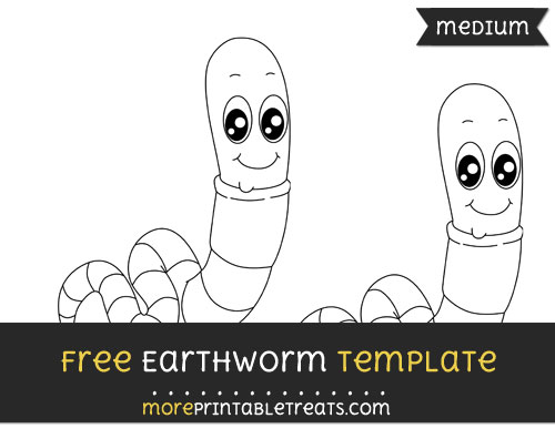 Free Earthworm Template - Medium