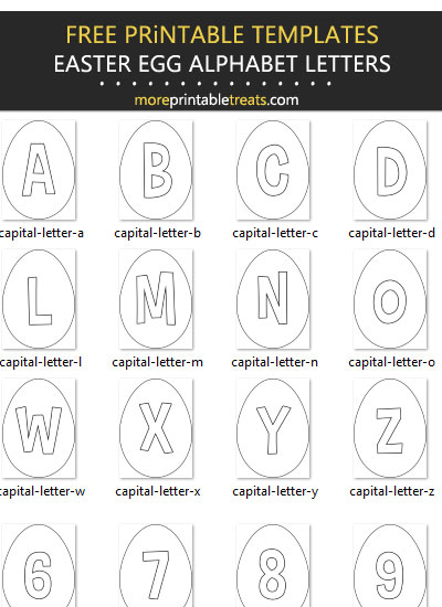 Free Printable Easter Egg Alphabet Letters
