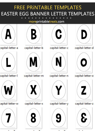 Free Printable Easter Egg Letter Templates for DIY Banners