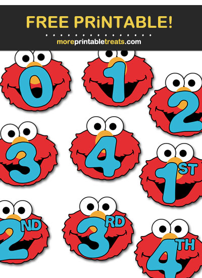 Free Printable Elmo Face Banner Letters for DIY Banner