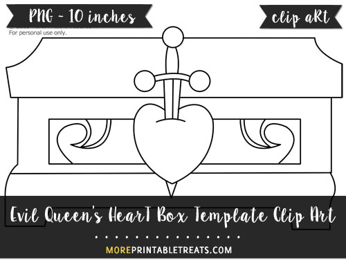 Free Evil Queen's Heart Box Template - Clipart