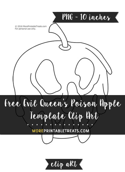 Free Evil Queen's Poison Apple Template - Clipart
