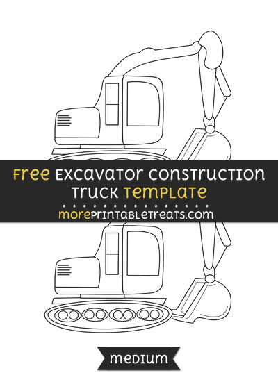 Free Excavator Construction Truck Template - Medium