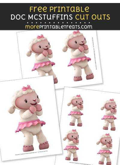 Free Excited Lambie Cut Outs - Printable - Doc McStuffins