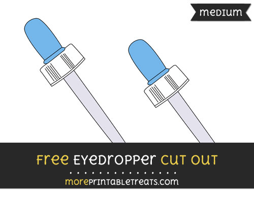 Free Eyedropper Cut Out - Medium Size Printable