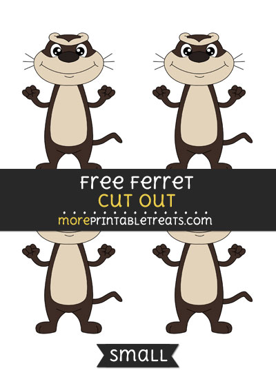 Free Ferret Cut Out - Small Size Printable