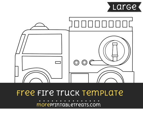 Fire Truck Template Large