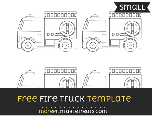 Free Fire Truck Template - Small